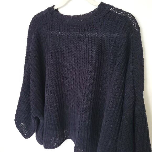 Vintage Eskandar Knit 100% Linen Sweater Womens Large Blue see through Lagenlook - Picture 14 of 16